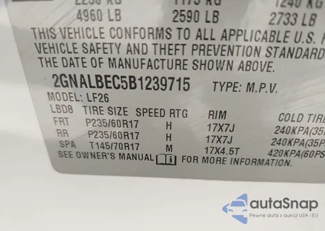 2011 Chevrolet Equinox Ls z USA, uszkodzony, nr VIN 2GNALBEC5B1239715